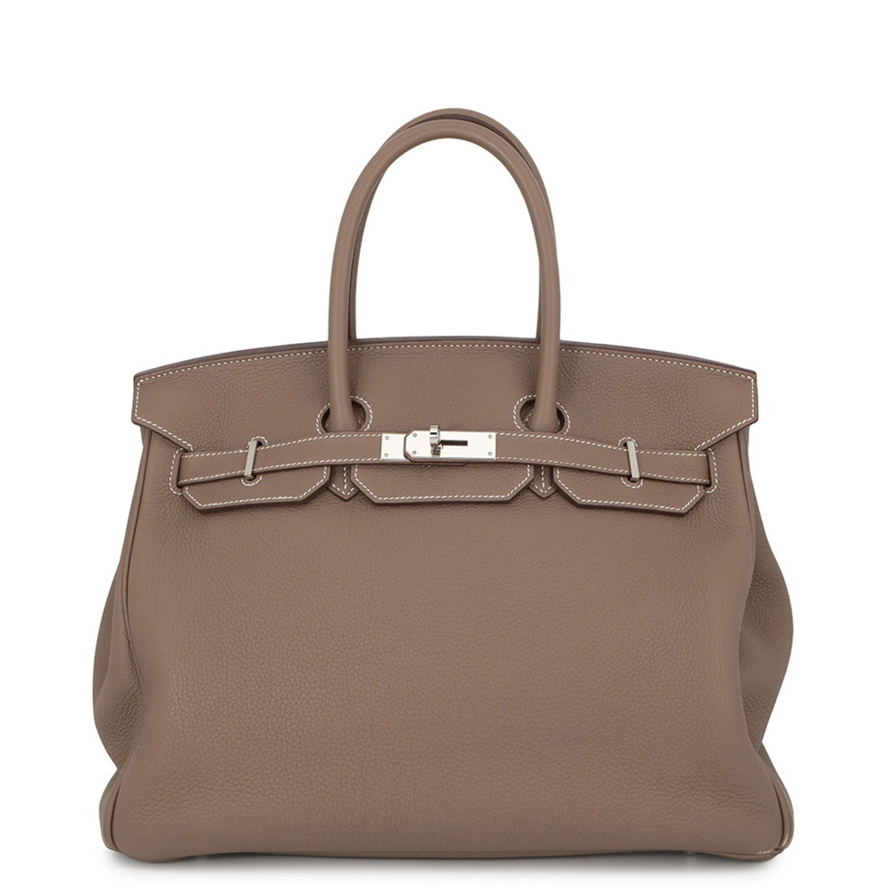 Hermes Birkin 35 Etoupe Togo B stamp HERMES handbag women's